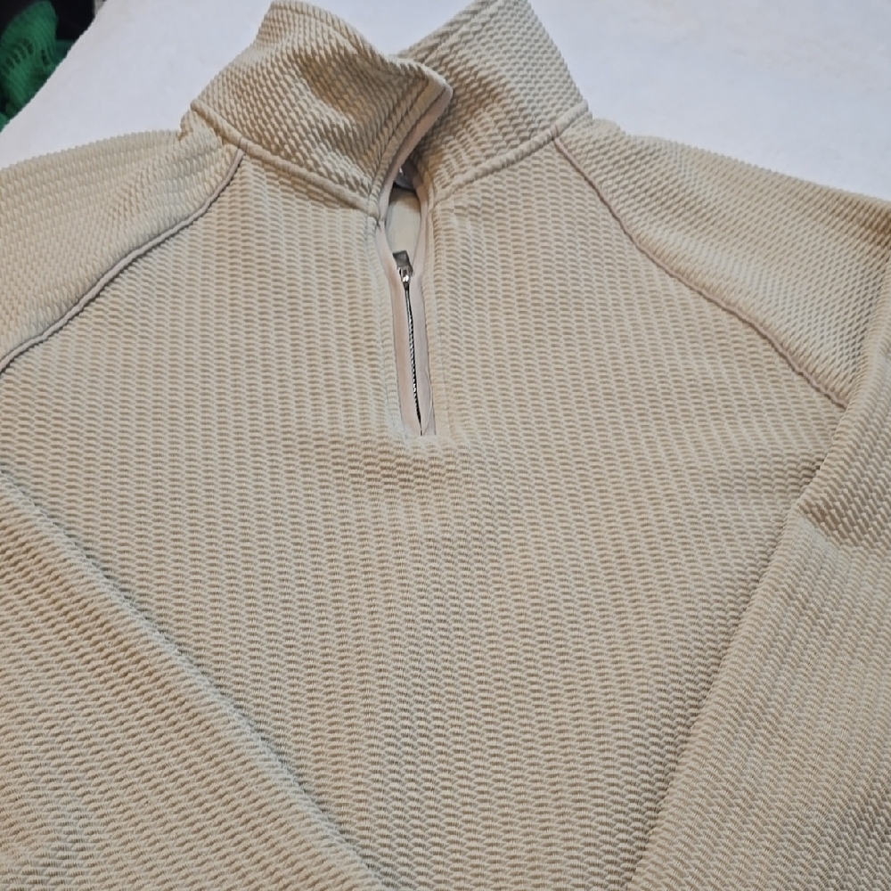 Top Man Cream Ribbed Pullover Sweater - Picture 6 of 6